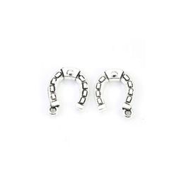 Charms 200Pcs/Lot Ancient Sier Alloy U Lucky Horseshoe Charms Pendants For Diy Jewellery Making Findings 15X12Mm Jewellery Jewellery Finding Dh9Hk