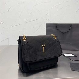 Top Shoulder Bags Designer Women Suede Messenger Bag Brand Y-Letter Crossbody Handbag Lady Chain Straps Handbags 231013