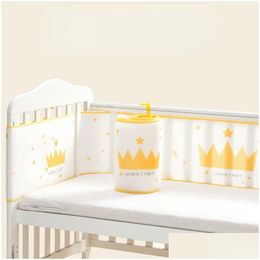 Bed Rails Bed Rails Breathable Bumper Cribs Safe Washable Babies Bedding Bumpers Crib Padded Liners Playpen For Children 230828 Baby, Dh9T8