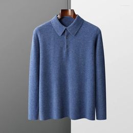 Men's Sweaters 2023 Autumn/Winter Mountain Wool Clothing Polo Solid Colour Pullover Casual Loose Lithe Sweater