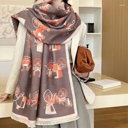 Scarves Luxury Brands Thick Warm Blanket Pashmina Shawls And Wraps Winter Female Scarf For Woman Cashmere Bufanda Ponchos