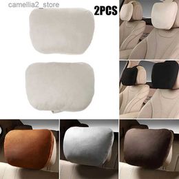 Seat Cushions 1Pair Car Headrest Maybach Design S Class Ultra Soft Pillow For Mercedes Benz Head Back Cushion Adjustable Car Neck Rest Cushion Q231018