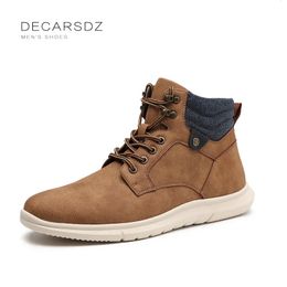 Boots DEDZ Autumn 2023 Fashion Classic Comfy Style Casual Shoes Men High Quality Leather Walking Winter 231018