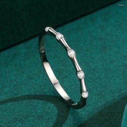 Cluster Rings CYJ European CZ Bamboo 925 Sterling Silver Foldable Ring For Women Birthday Party Wedding Girl Jewellery