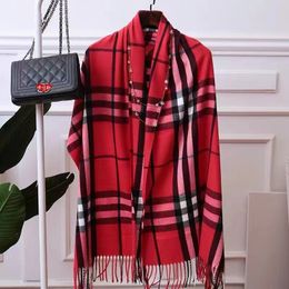 Luxury designer scarf woman silk shawl the classic Cheque cashmere scarf Brand Classic Letter Shawls Scarves Mens Womens Scarfs Autumn Winter Long Shawls scarf set
