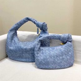 Luxury Jodie Bag BottegassVenetas Woven Sheepskin Tied Bun New Style Bun Women Jodiemini Cowhide Sheep Horn Bun Dumplings Handheld Cloud Bun Large Capcity Knotte