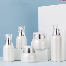 DIY Acrylic Airless Pump Cream Bottles 30ml 50ml 100ml Empty Liquid Foundation Face Foot Mask Vacuum Container Storage 6pcsgoods Pxiph