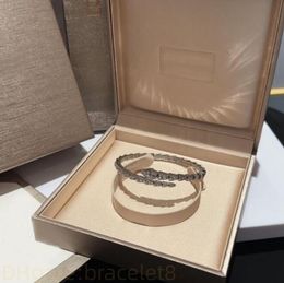 Designer luxury Full Diamond Bracelets brand Snake Bangle Men Women Rose Gold Open Style fashion bracelets top quality Jewelry gifts wedding party