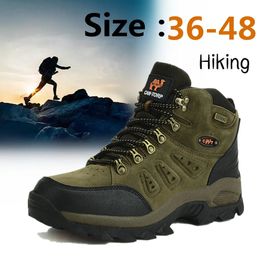 Winter Autumn 104 36-48 Men Women Ankle Boots Leather Tactical Shoes Plus Anti-skidding Classical Walking Footwear Summer Hiking 231018