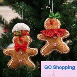 Simple Gingerbread Man Christmas Pendant Pendant Decorating Cookie Doll Plush Christmas Tree Widget Tree Ornament