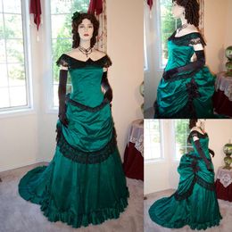 Cosplay Cosplay CosplayWomen Gothic Victorian Ball Gown Steampunk Retro Industrial Age Dress Green Walking Dress Vampire Ball Gown Evening DressCosplayCosplay