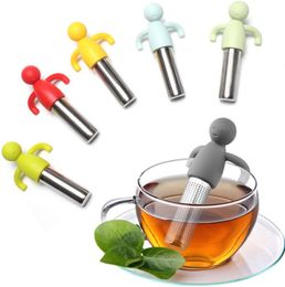 Coffee Tea Tools Sile Creativity Humanoid Teapot Shape Reusable Philtre Diffuser Household Maker Kitchen Accessories 304 Stainless St 18He2