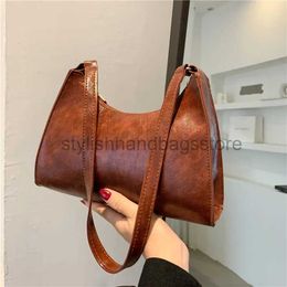 Shoulder Bags Bags Fasion Exquisite Sopping Bag Retro Casual Women Totes Soulder Bags Leater Solid Colour Cain andbags Women 2023stylishhandbagsstore