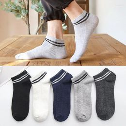 Men's Socks 5 Pairs Of High Quality Summer Fashion Cotton Deodorant Sweat-absorbing Thin Breathable Sports And Ankle Boat