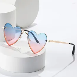 Sunglasses Imwete Heart Shaped Decorative Female Metal Trendy Sun Glasses Women Fashion Love Sunglass UV400 Shades