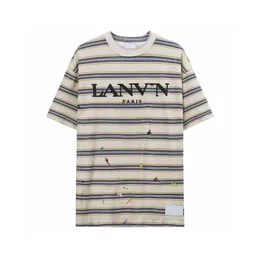 Ts Designer Lanvin Men's Plus Tees Polos T-SHIRTS Round Neck Embroidered and Printed Polar Style Summer Wear with Street Pure Cotton Unisex S lanvis t f00