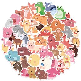 50 PCS Animals Kindergarten Stickers For Skateboard Car Fridge Helmet Ipad Bicycle Phone Motorcycle PS4 Book Pvc DIY Decals Toys Decor