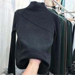 Women's Sweaters 2023 Clothing Jumper Fall Clothes Winter Velvet Long Sleeve Top Female Sweatshirt Warm Blouses Womens Turtleneck Sweater