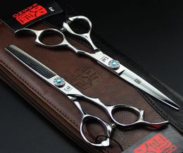 new arrival professional barber hair cutting scissors KASHO 60 inch 9CR blue gemstone screw1782082