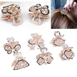 1 Pc Butterfly Crystal Hair Clips Pins For Women Girls Vintage Headwear Rhinestone Hairpins Barrette Jewelry Accessories267F
