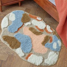 Carpet Moss Rug Shaggy Blue Pink Tufted Soft Fluffy Floor Door Mat 50x80 Non Slip Absorbent Chic Room Home Decoration 231017