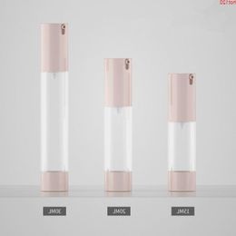 12 x 15ml 30ml Portable Refillable Airless Pump bottles Mini Vacuum Cosmetic Treatment Travel bottlegood Mdpns