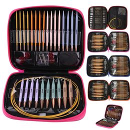 Needle 1311 Pairs Crochet Hook Circular Knitting Needles Set with Case DIY Art Craft Weaving Sewing Stitches Tools 231017