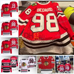 Blackhawks 98 Connor Bedard 2023-24 new Jersey Andreas Athanasiou Tyler Johnson Nick Foligno Taylor Hall Lukas Reichel MacKenzie Entwistle Seth Jones Connor Murphy