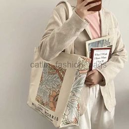 Shoulder Bags Shopping Bags Extra Tick Canvas Female Soulder Bag Vintage Painting Zipper Books andbag Large Tote For Women Soppingcatlin_fashion_bags