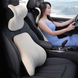 Seat Cushions Skin-friendly Neck Pillow Support Memory cotton Car Lumbar Support Universal Soft Neck Pillows Cushion Automotive Seat Head rest Q231018