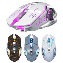 Mice FOR Tetikus Tanpa Wayar 2.4G Wireless Gaming Rechargeable Mouse Mute Colourful Silent LED Backlit USB Optical