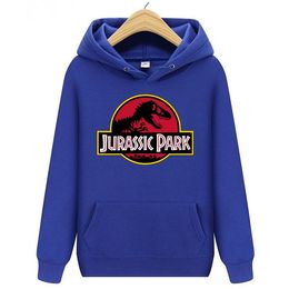 Jurassic Park Mens Felpa con cappuccio da uomo uomini/donne Pullover con cappuccio Gioventù skateboard sportivo giurassic world dinosauro grafico