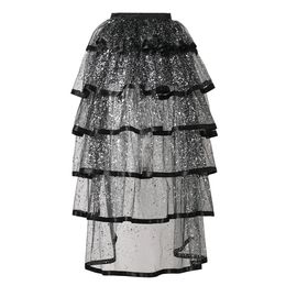 Victorian Burlesque Skirt Theme Costume Gothic Steampunk Punk Bustle Overskirts