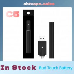 China Vapes C5 Bud Touch Battery 10.5mm Buttonless Auto Vape O Pen 345mAh for 510 Cartridges with Bottom Indicator Light Wholesale I Vape Factory Price Fast Ship