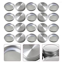 Dinnerware 20Pcs Regular Mouth Lids With Hole Canning Jar Caps Can Sealed Covers 70mm