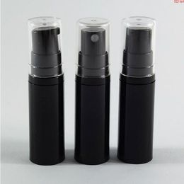 New Arrival 5ml Black Airless Pump Lotion Bottle 5cc Refillable Mini Beauty Sprayer Container with Clear Covergood Nmnfb