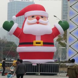 8/10/12m Giant LED Inflatable Christmas Santa Claus Ornament Christmas Decoration Outdoor for Home 2024 New Year Party Decor
