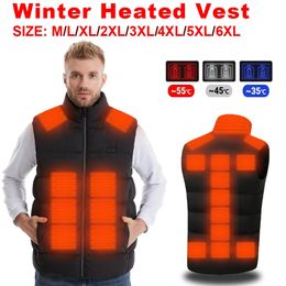 Mens Vests Heated Vest USB Intelligent Dual Control Switch 91121 Zone Hunting Winter Womens Warm M26 231018
