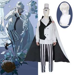 Anime Nikolai Gogol Cosplay Bungou Stray Dogs Nikolai Cosplay Costume Clothes Uniform Hat Wig Suit Halloween Party Men Costumescosplay