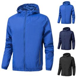 Men's Jackets Dressy Outdoor Long Men Sweaters Hooded Double Solid Slit Zipper Sleeve Pocket Breasted Sweater Camping