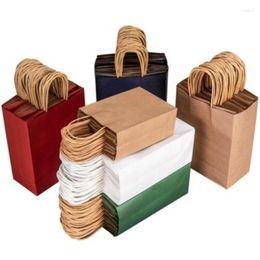 Gift Wrap 1PCS Candy Bag Kraft Paper Coloured Shopping Bags Christmas Multiple Colours Wedding