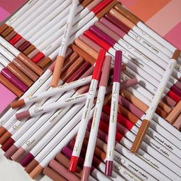 Lip Pencils 12Pcs/Kit Waterproof Matte Lipliner Pencil Set With Sharpener Sexy Nude Tint Lipstick Lasting Lip Liner Lips Makeup Cosmetic Pen 231017