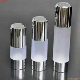 Empty Frosted Airless Lotion Cream Pump Plastic Container 15ml/30ml/50ml Cosmetic Bottle Dispenser Travel #37goods Uoiev Dcadw