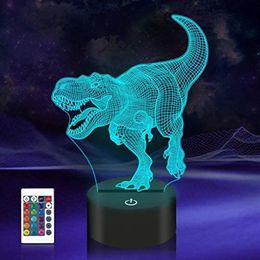 Novelty Items Dinosaur Series 3D LED Night light Lamp Remote Control Table Lamps Toys Gift For kid Home Decoration Light 231017