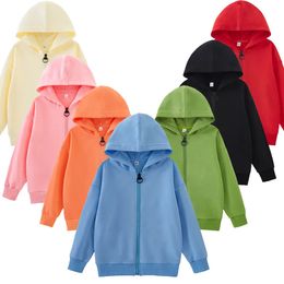 Pulôver zíper sólido hoodies crianças jaquetas para meninos roupas primavera outono moletom meninos casacos coreano crianças ao ar livre 231018