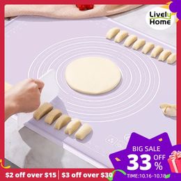 Rolling Pins Pastry Boards Large Kneading Pad Silicone Dough Baking Mat 70x50 60x40 5mm Thick Non-stick Pastry Board Reusable Kitchen Baking Mat Accessory 231018