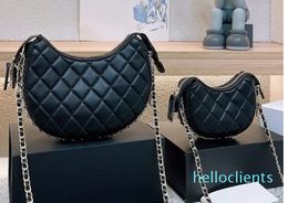 Designers Classic Mini Half Moon Crossbody Bags France Brand Quilted Matelasse Genuine Leather Women Adjustable Shoulder Strap Bag Luxury Designer