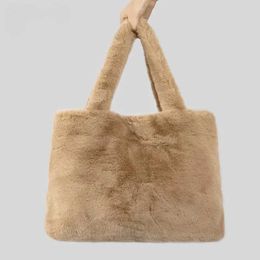 Luxury Imitation Mink Handbag New Fashion Fur Women Tote Bag Simple Large Capacity Shoulder Bolsas Para Mujeres 220923