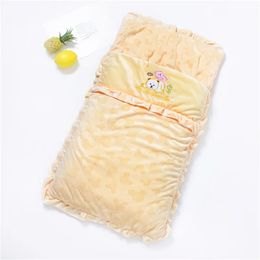 Sleeping Bags born Sleeping Bag Envelope Style Autumn And Winter Super Soft Thick Pure Cotton Full Package Anti-Kick Quilt Baby Birth Gift 231017