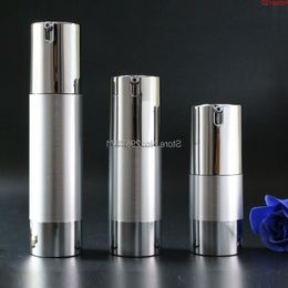 Luxury Gold Silver Empty Airless Pump bottles Mini Portable Vacuum Cosmetic Lotion Treatment Travel bottle 10pcs Free Shippinggoods Wgtub